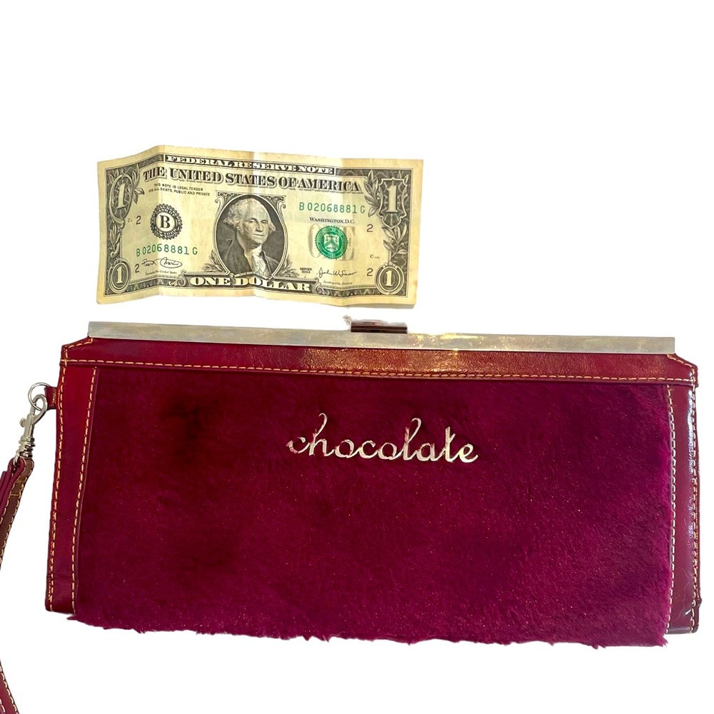 Chocolate New York Burgundy Clutch